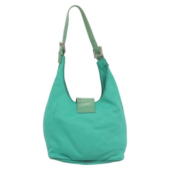 FENDI Shoulder Bag Nylon Green Silver - Picture 3 of 13